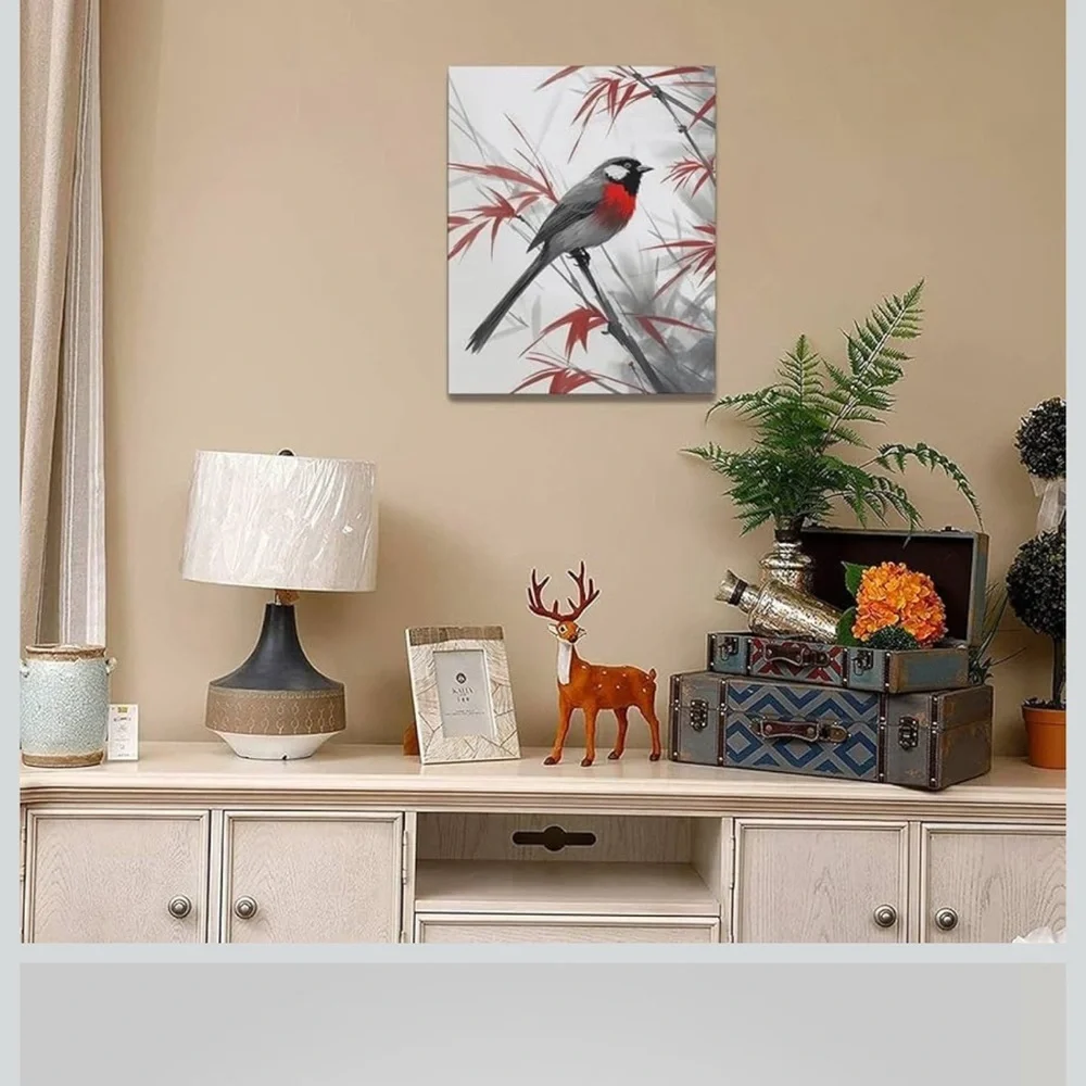 NWT American Red Cardinal Wall Decor Cardinal Bird Picture